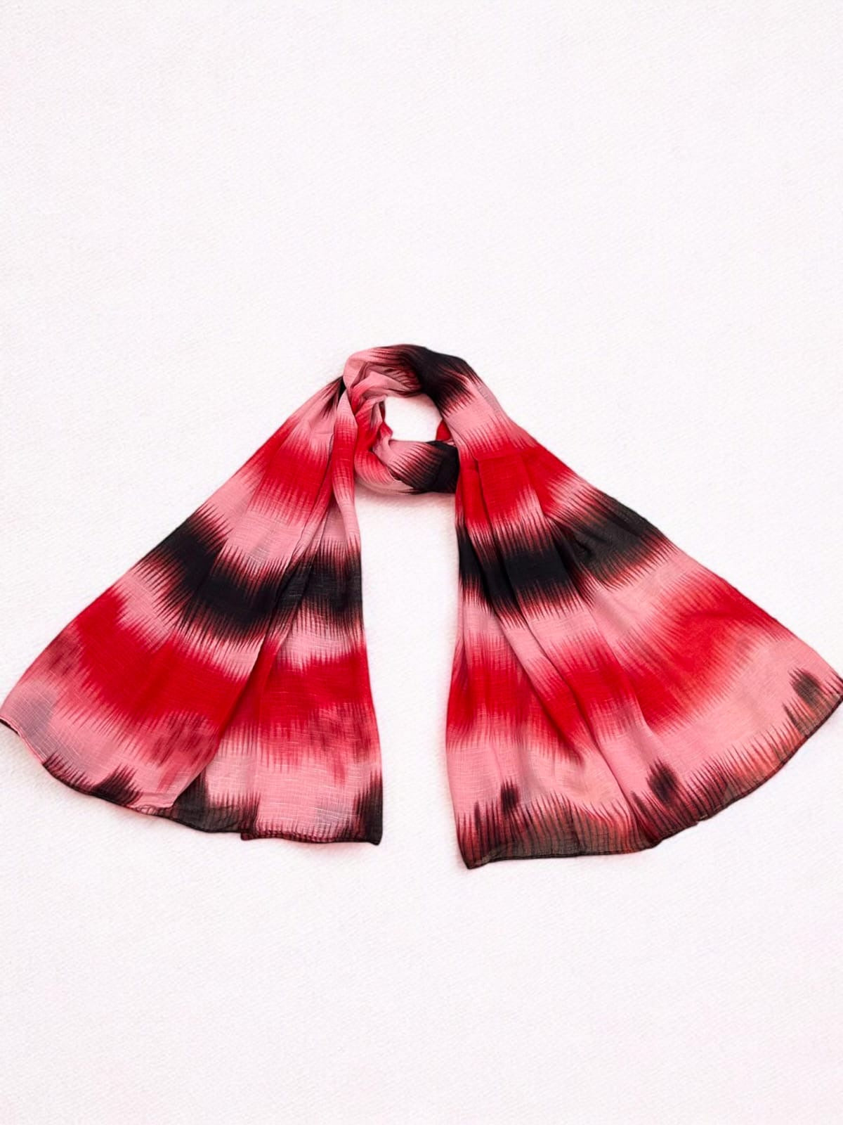Plum Pink Patterned Tie-Dye Printed Modal Hijab