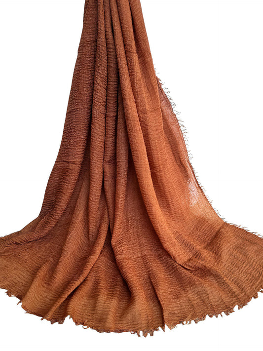 Bronze Brown - Crimp Lawn Hijab