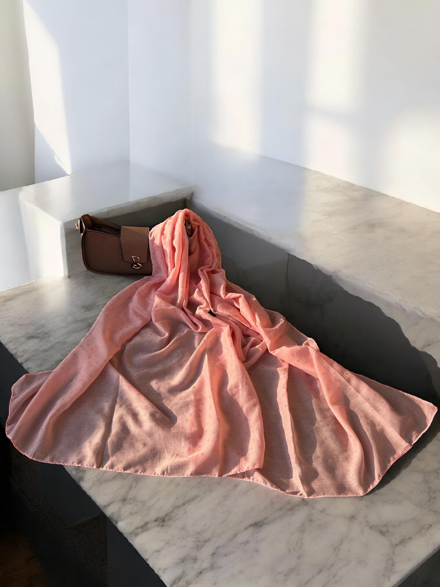 Kashmiri Pink Rose Sequence Hijab