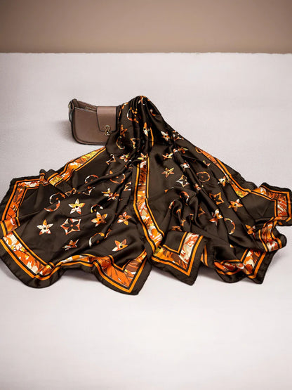 Large Satin Silk Scarf