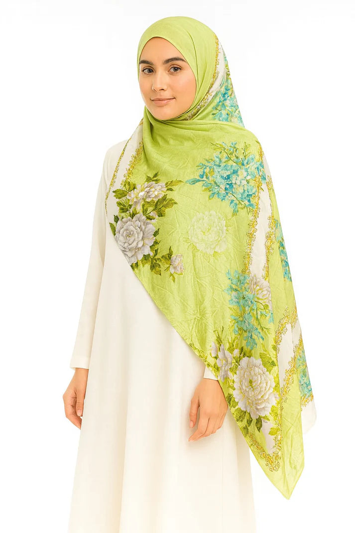 Large Satin Silk Scarf