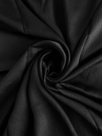 Black Beauty - Crinkle Silk Hijabs