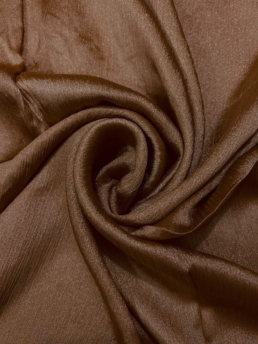 Toffee Brown - Crinkle Silk Hijabs