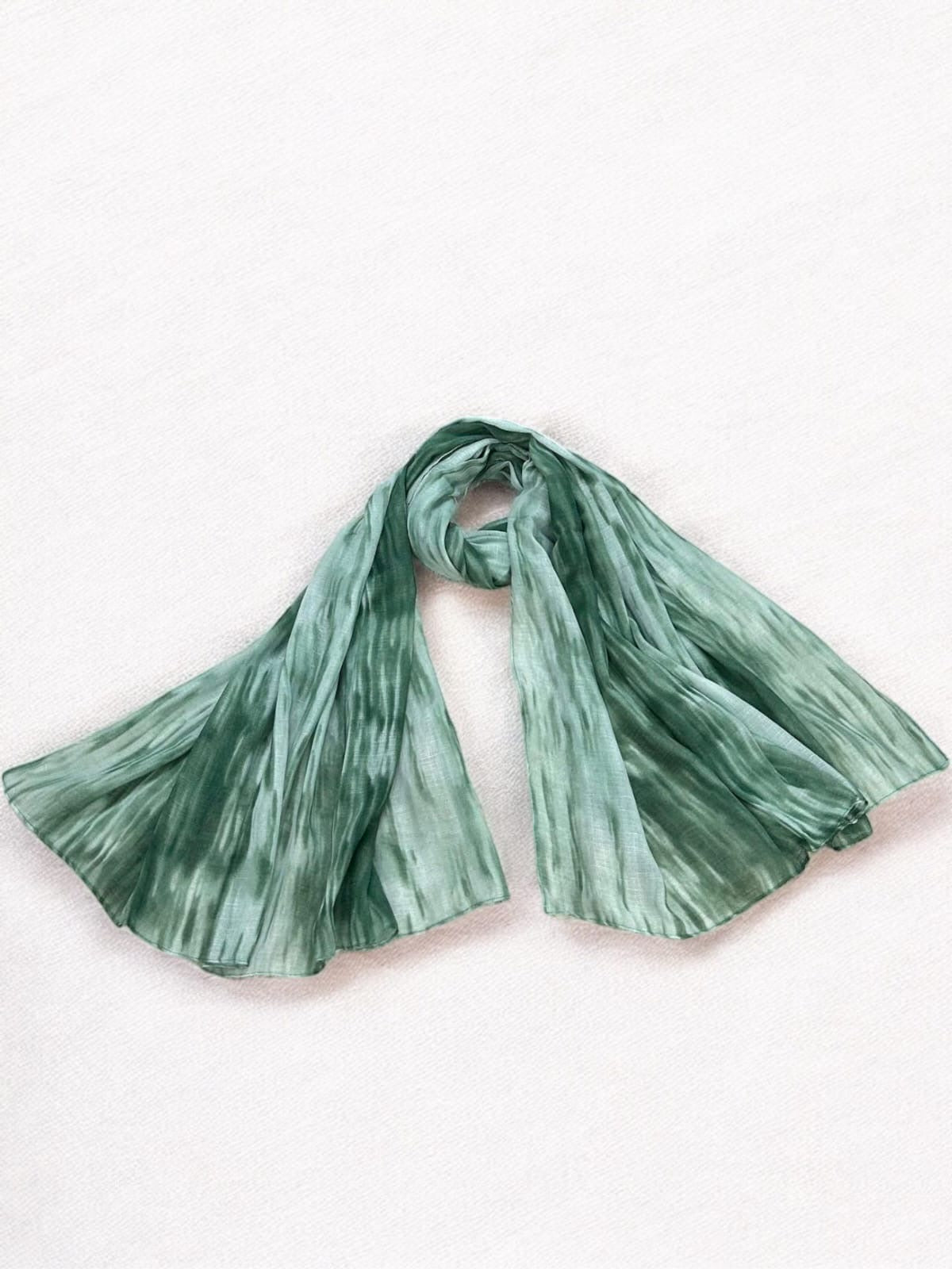 Mint Green Shaded Printed Modal Hijab