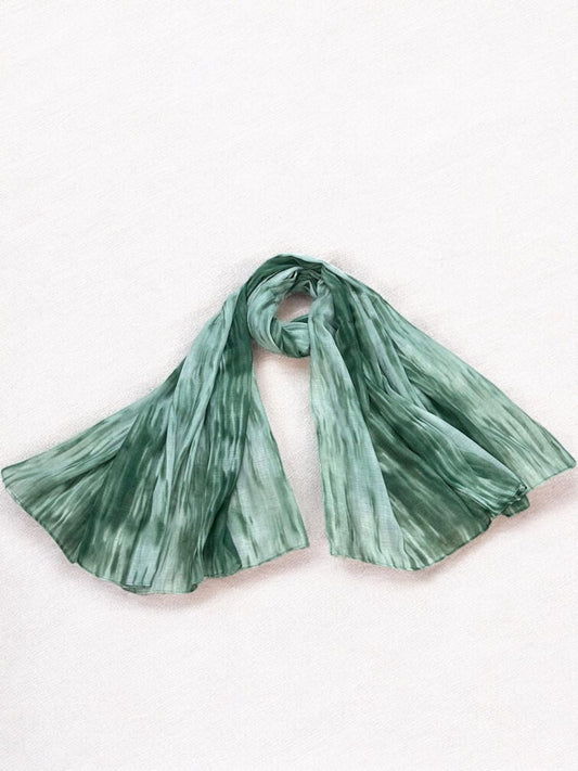 Mint Green Shaded Printed Modal Hijab