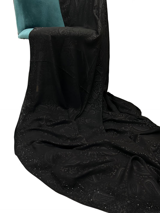 Self Printed Paisley Sparkle Shaal
