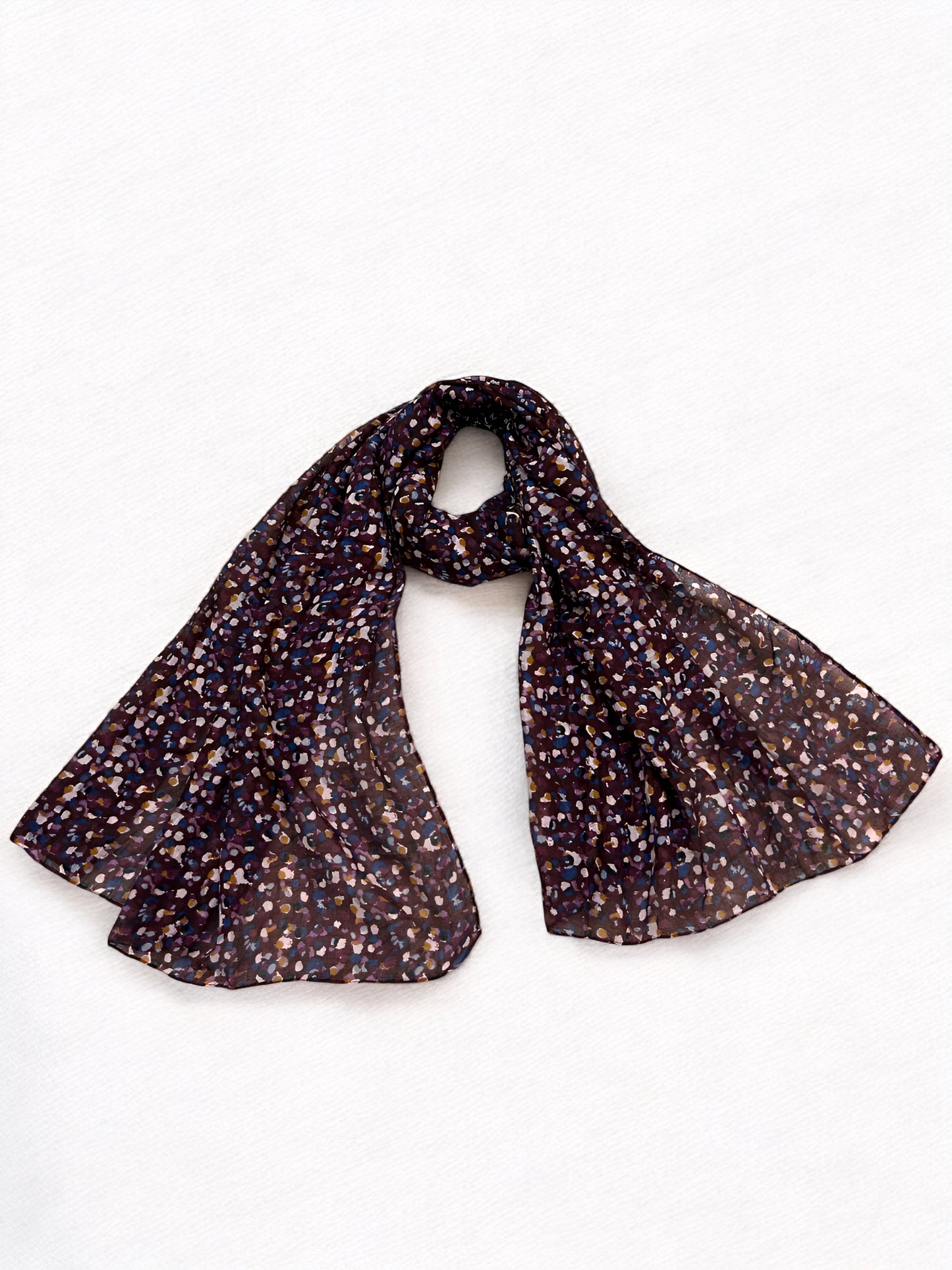 Plum Rocks Printed Modal Hijab