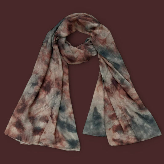 Greyish Plum Blur Printed Modal Hijab
