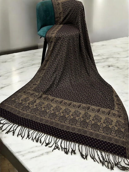 Starry Pashmina Shawl - Dark Chocolate Coffee