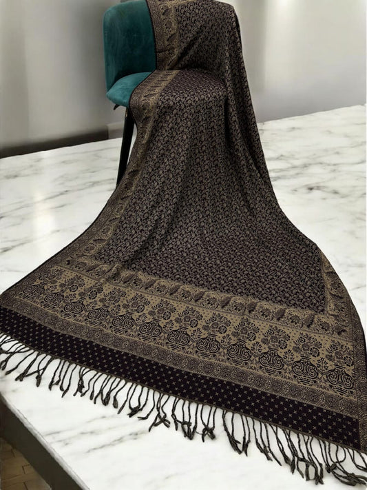 Starry Pashmina Shawl - Dark Chocolate Coffee