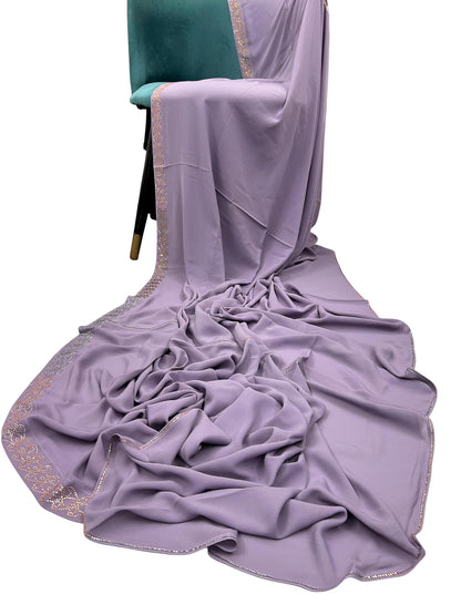 Luxury Lilac Rose Gold Sparkle Korean Shaal