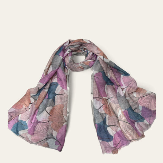 Rose Pink Orchids Printed Modal Hijab