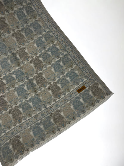 Grey Blue Paisleys Pashmina Hijab