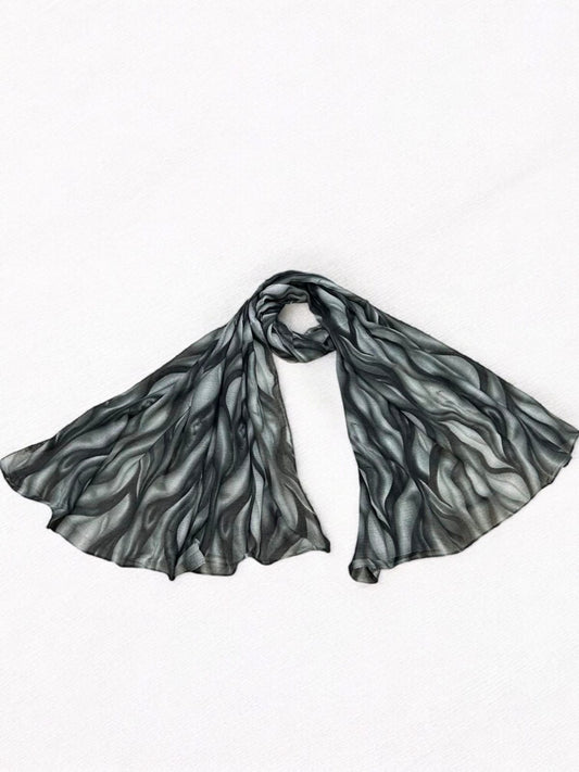 Smoke Waves Tie-Dye Printed Modal Hijab