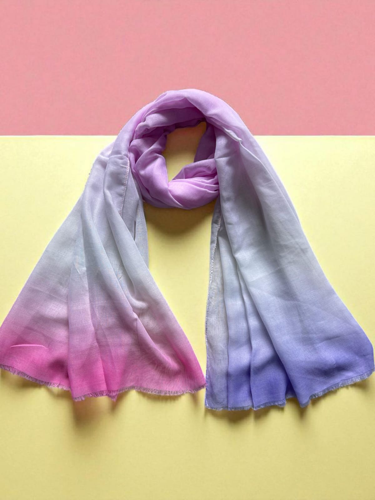 Purple Pink Tie-Dye Printed Modal Hijab