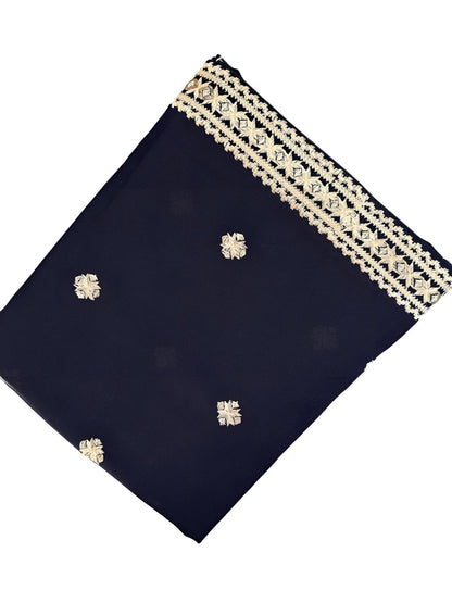 Navy Blue Double Diamond Shaal