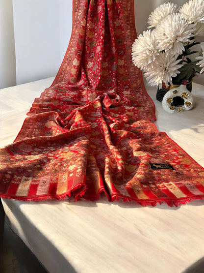Kani Pashmina Hijab Shaal - Scarlet Red