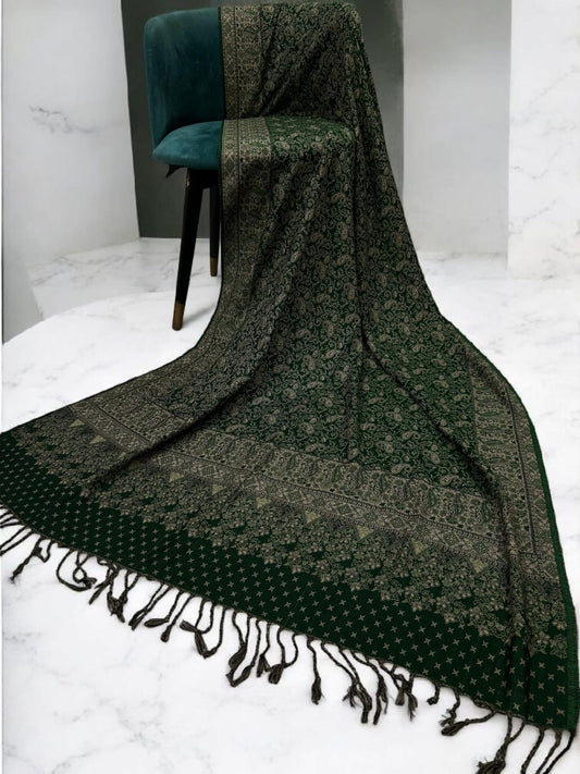 Pashmina Shawl - Dark Green Mint