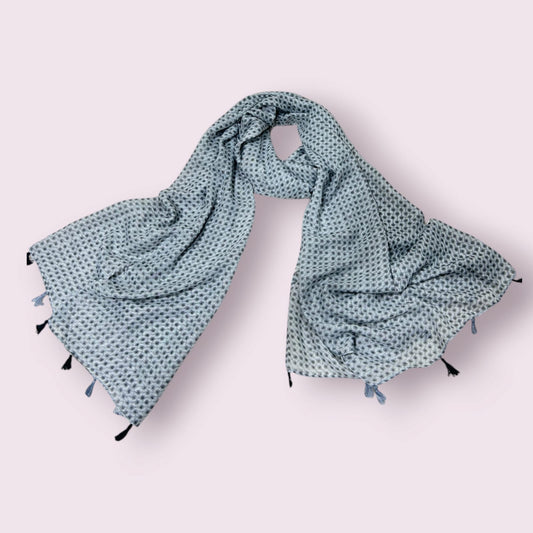 Glacier Honeycomb Printed Modal Hijab