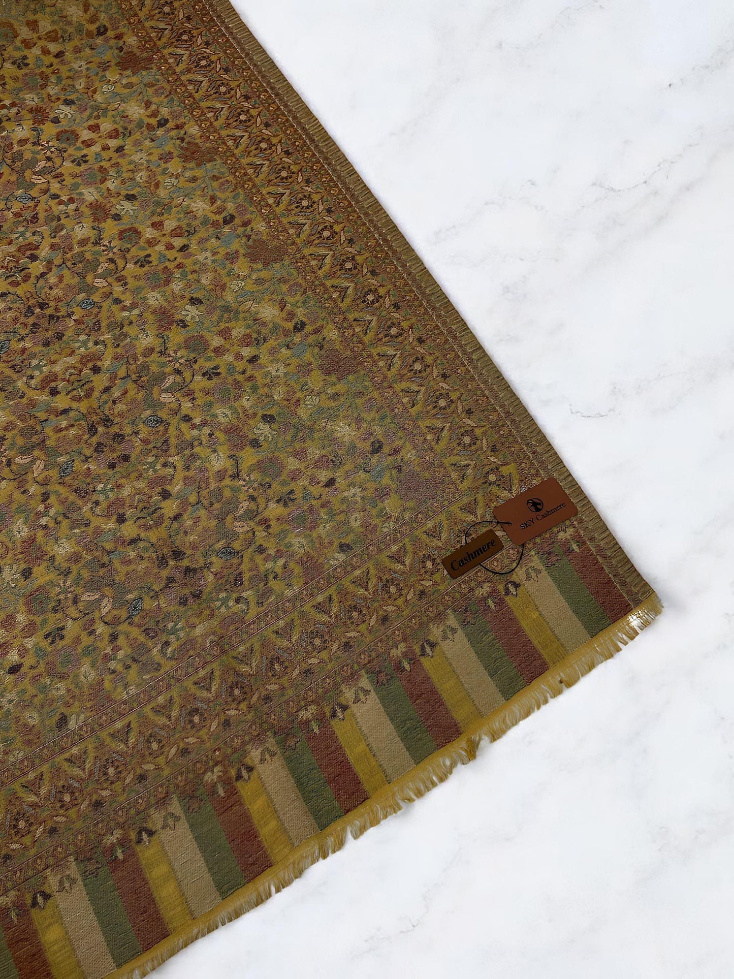 Daffodil Yellow Floral Kani Pashmina Hijab