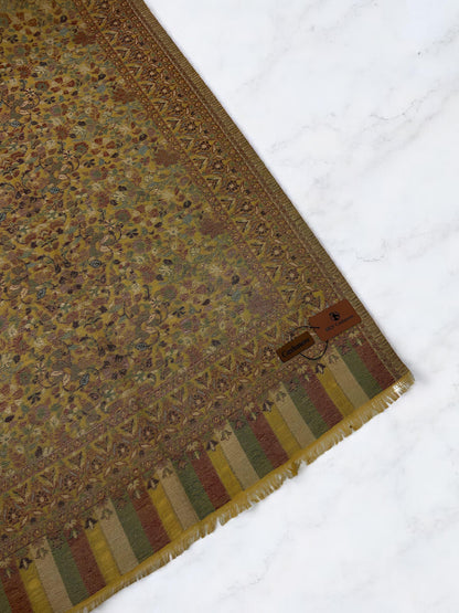 Daffodil Yellow Floral Kani Pashmina Hijab