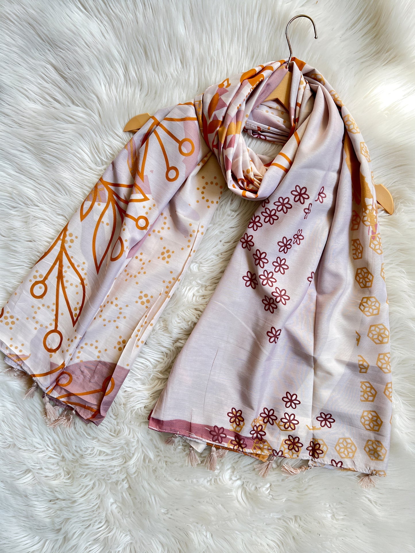 Creamy brownie - Printed Lawn Hijab