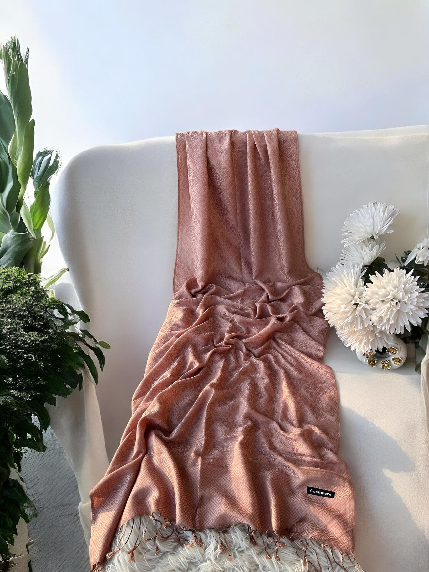 Blush Pink Pashmina Hijab Shaal