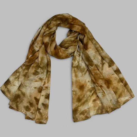 Ancient Brownish Gold Blur Printed Modal Hijab