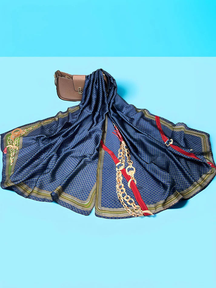 Large Satin Silk Scarf