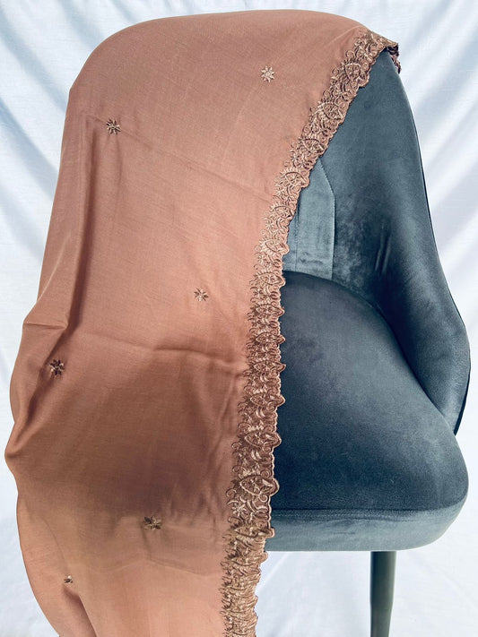 Cutwork Peach Shaal