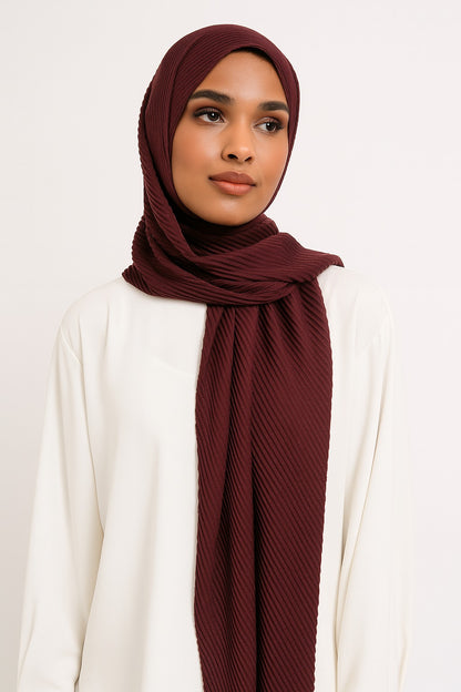 Maroon  - Crumpled Hijabs