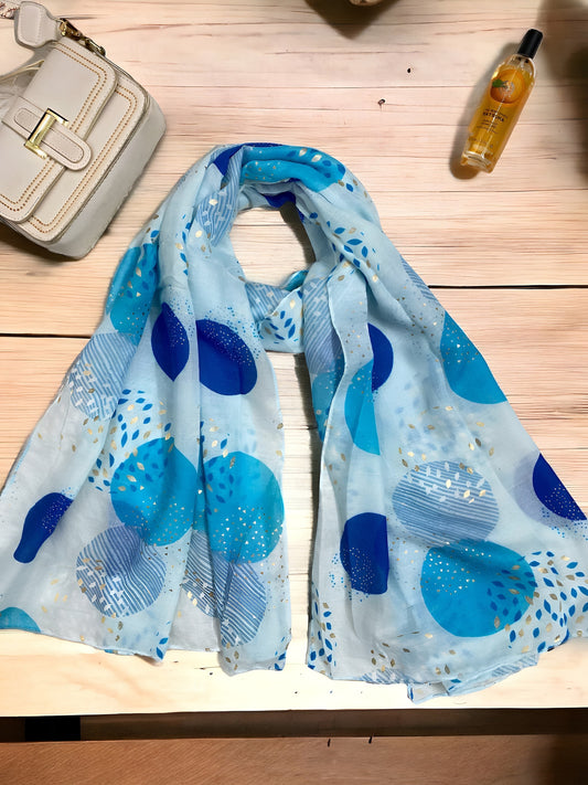 Blue Bubbles Premium Modal Hijab