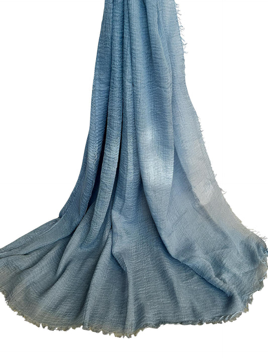 Steel Blue -  Crimp Lawn Hijab