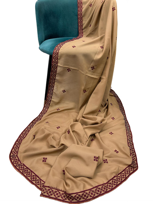 Savanna Maroon Double Shaal