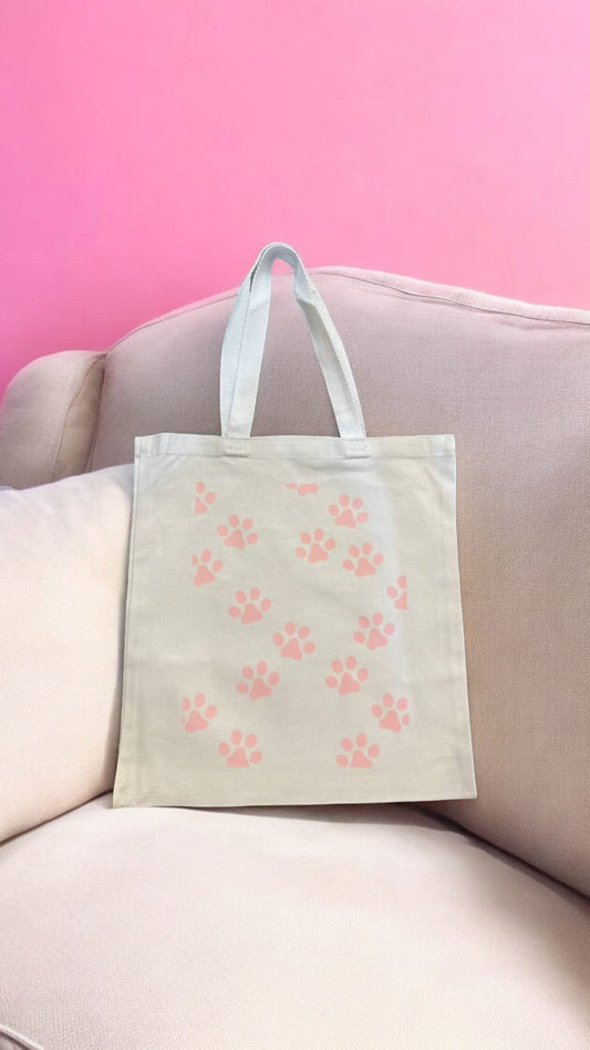 Pink Paws Tote Bag