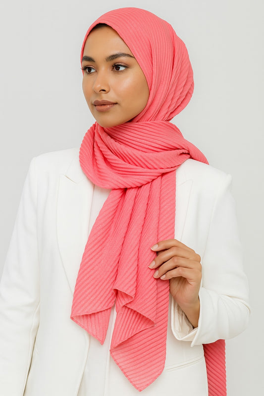Sherbat Pink  - Crumpled Hijabs