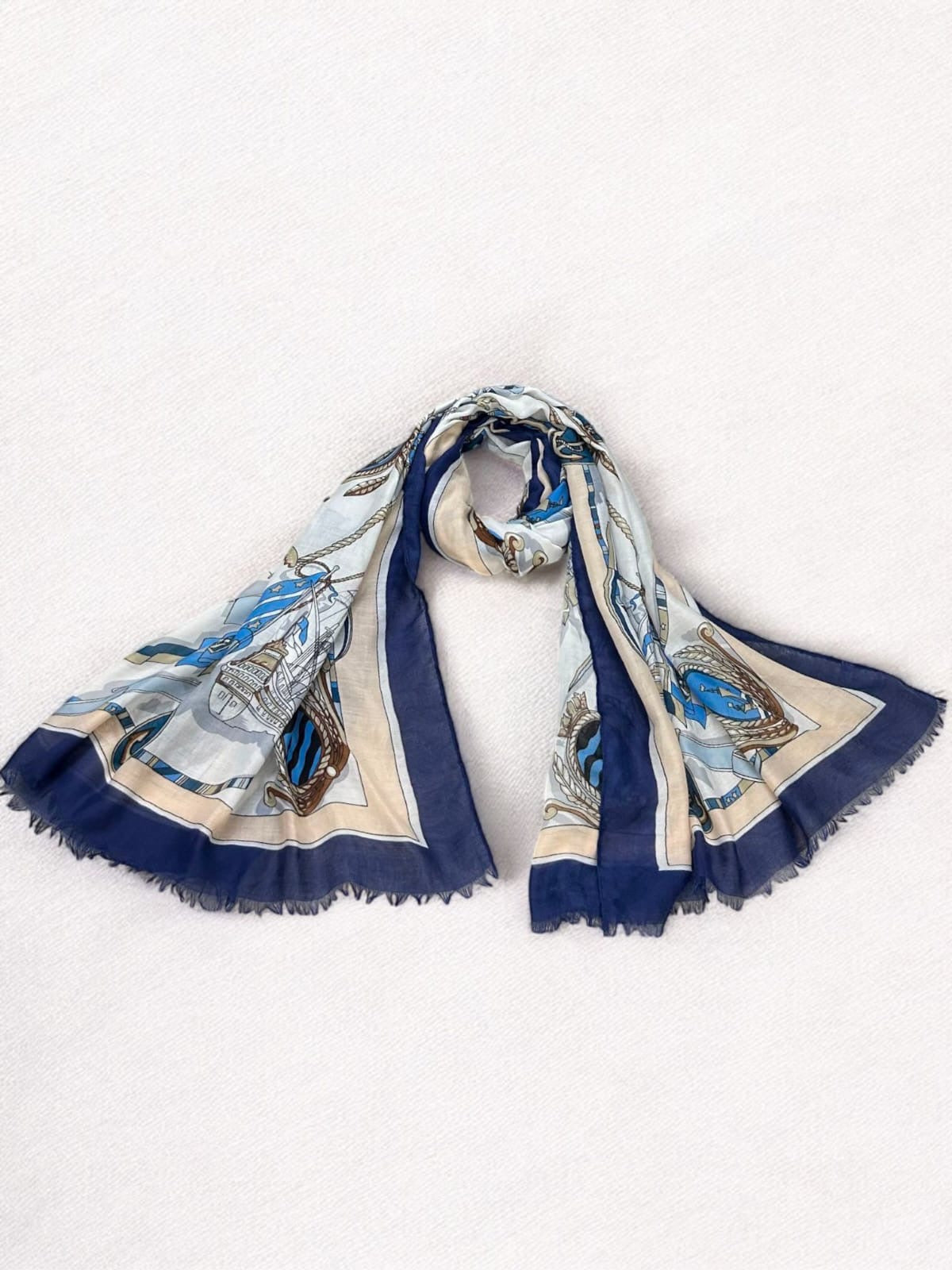 Blue Fawn Anchorage Printed Modal Hijab