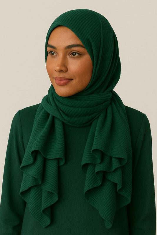 Emerald Green - Crumpled Hijabs