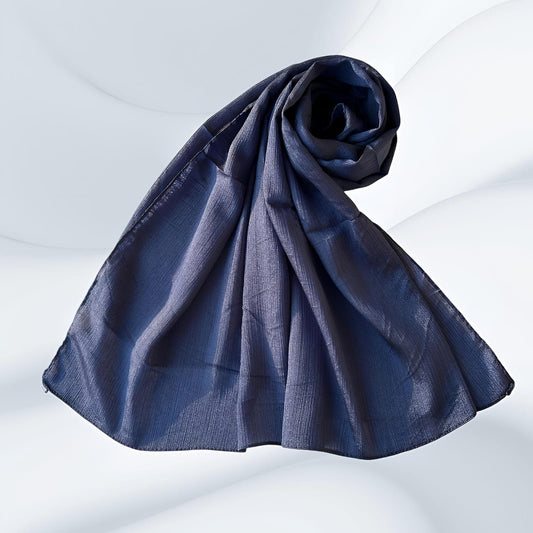 Delt Blue - Crinkle Silk Hijabs