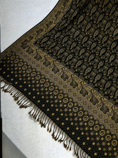 Dotted Pashmina Shawl - Black Lemon