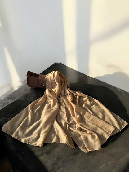 Sand Brown Rose Sequence Hijab