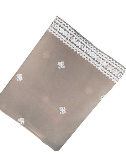 Beige White Double Diamond Shaal