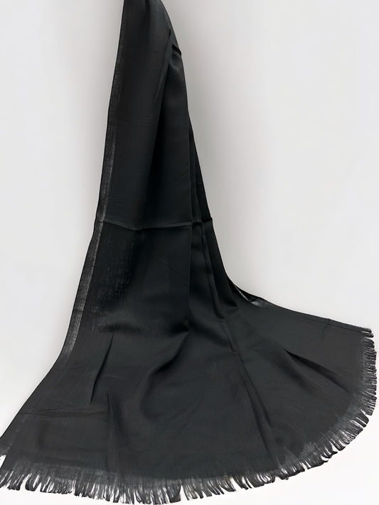 Black - Extra Large Turkish Lawn Hijab