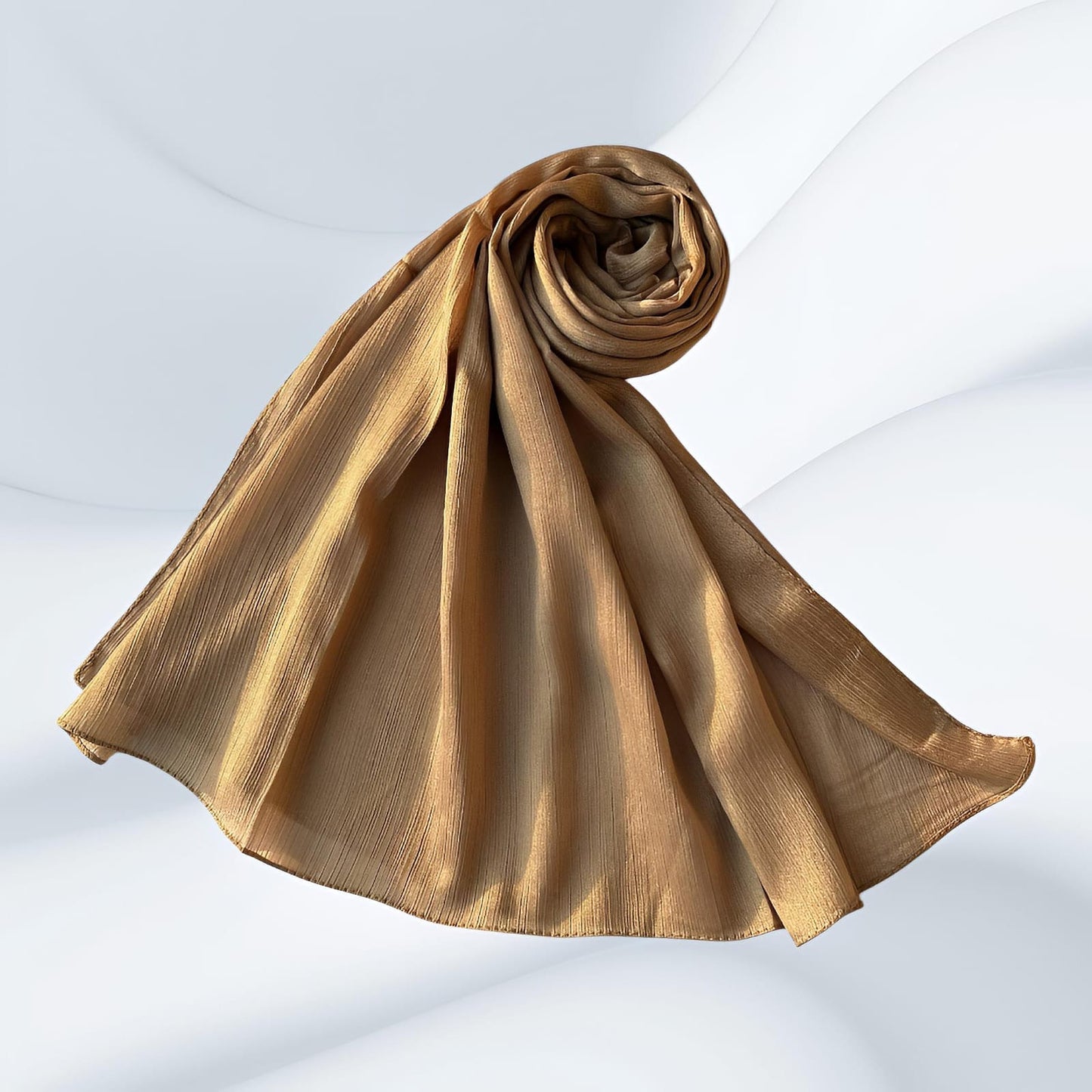 Antique Gold - Crinkle Silk Hijabs