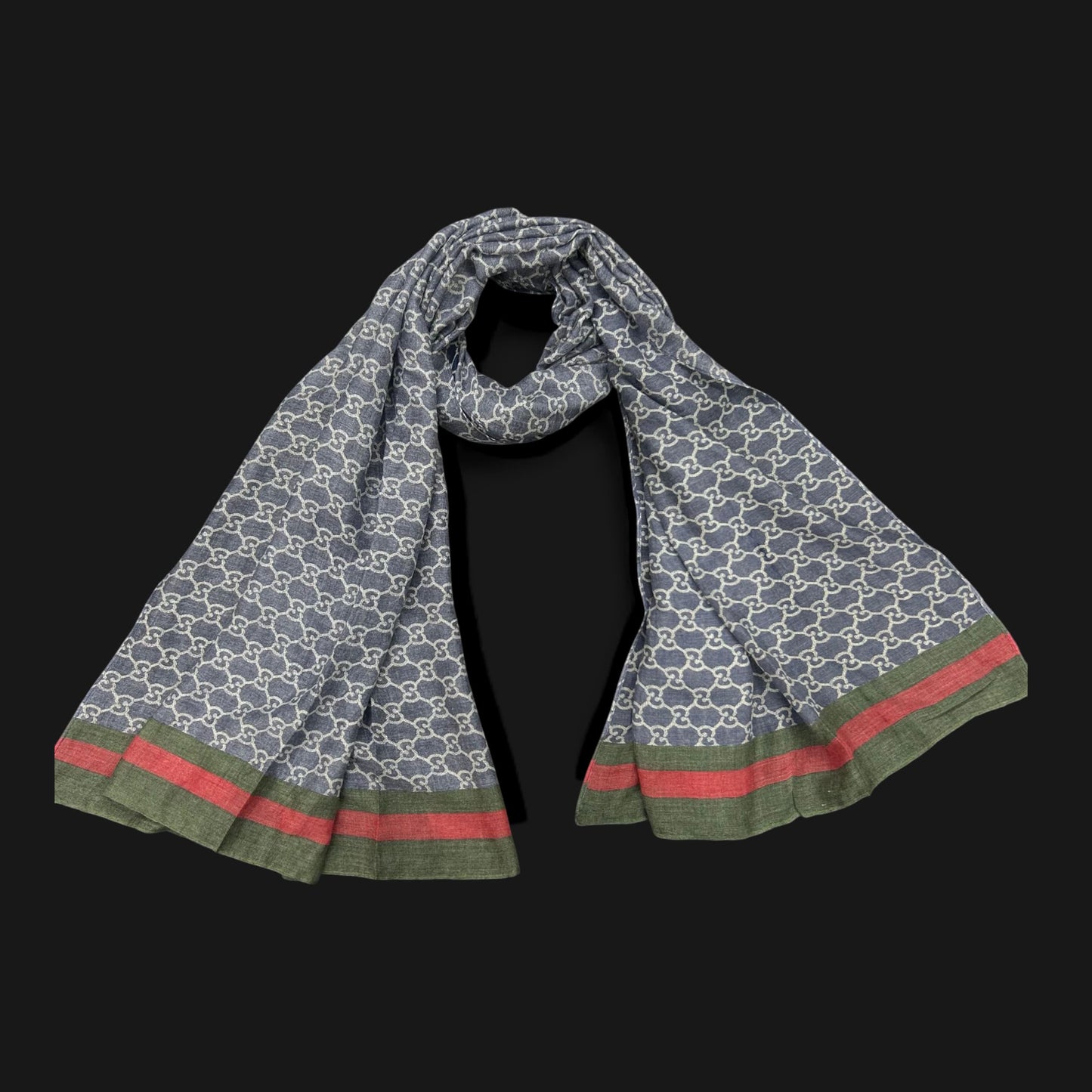 Blue Green Gucci Printed Modal Hijab