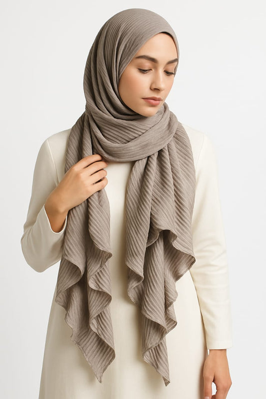 Ashy Grey - Crumpled Hijabs