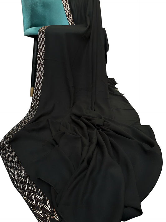 Black Criss Cross Sparkle Shaal