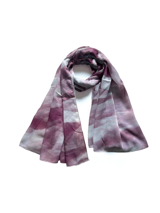 Onion Purple Ombre Printed Modal Hijab