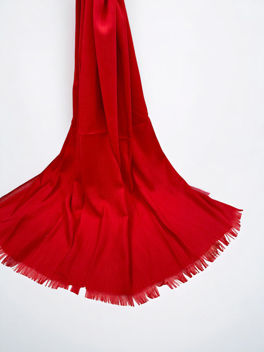 Red - Extra Large Turkish Lawn Hijab