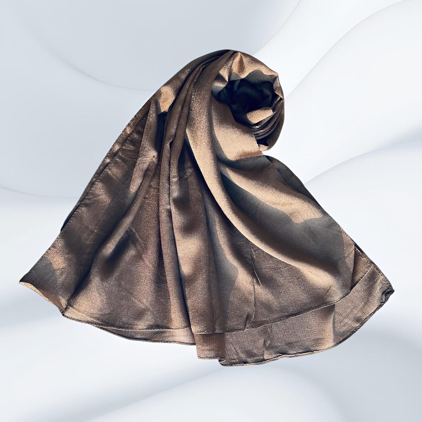 Dark Truffle - Crinkle Silk Hijabs